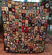 Vintage WW2 Handsewn patchwork quilt 1940's