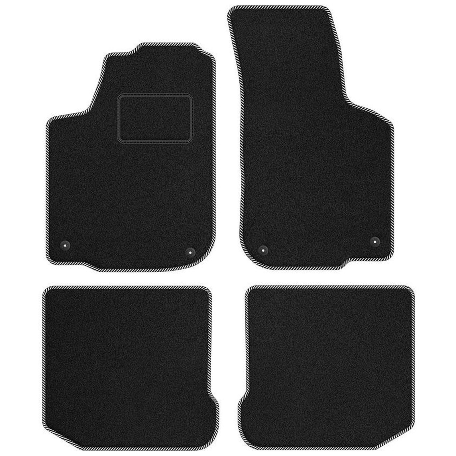 Tapis de sol en velours blanc STREAK pour Skoda Octavia 1 de 1996 à 2004