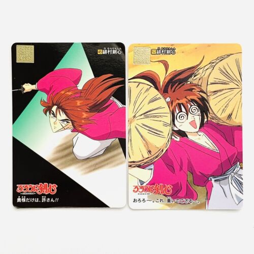Rurouni Kenshin Trading Card Himura Kenshin 2 cards 45 52 Bandai 1996 TCG CCG - Picture 1 of 7