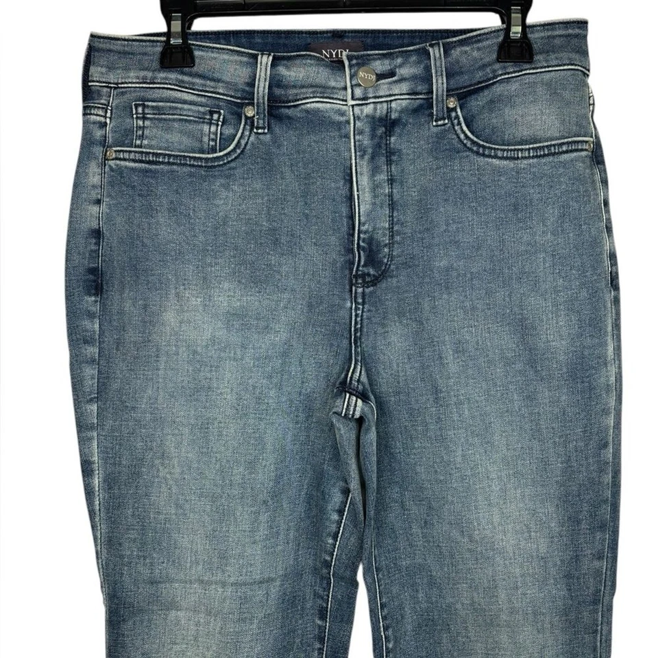 NYDJ Marilyn Straight Leg Blue Jeans with Stretch Size 10 - Image 3 of 4
