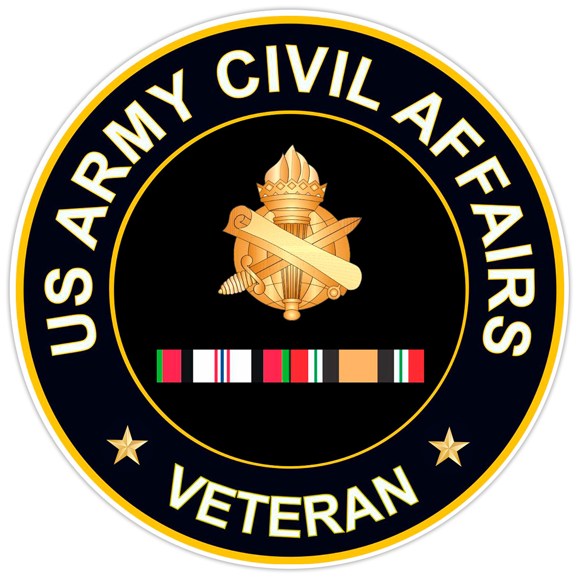 US Army Civil Affairs Veteran Bumper Sticker Military Vinyl Soldier Decal 5"