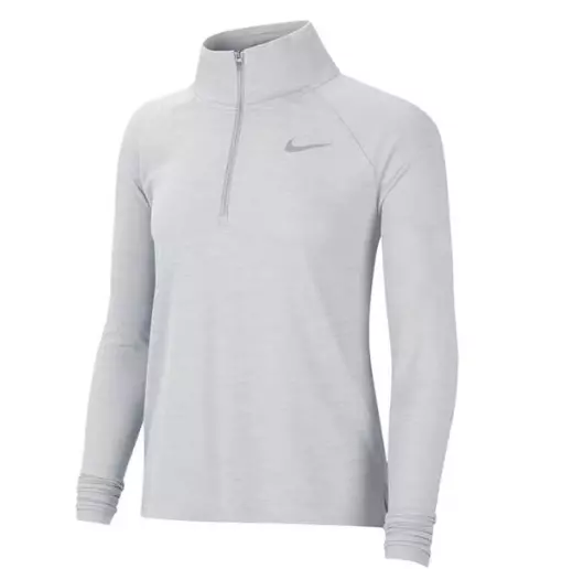 nike half zip top women's grey