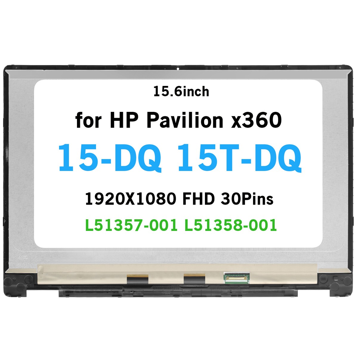 LCD Touch Screen FHD 15,6'' Per HP Pavilion X360 15-dq0061cl 15-dq0065cl LEDOLED