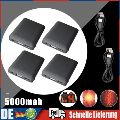 MARKENLOS 2/4x Mini Powerbank USB Akku für Heizweste Beheizbare Weste Jacke Kleidung 5V 2A