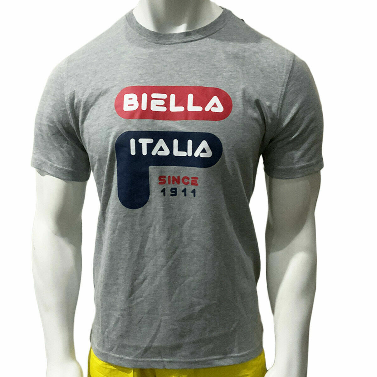 MSRP $27 99 NUOVA CON ETICHETTE FILA T SHIRT UOMO GRIGIA GIROCOLLO MANICA CORTA TAGLIA M