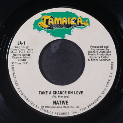 NATIVE: take a chance on love / turn them away JAMAICA 7'' Single 45 RPM