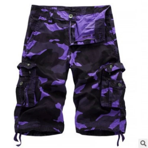 Nuevos Pantalones Cortos de Carga de Algodón para Hombres Bolsillos Frontales Planos Salón Lavado - 29-42 - Imagen 13 de 20
