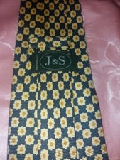 CRAVATTA UOMO NUOVA PURA SETA SILK SOIE TIE FANTASIA FIRMATE ''J. & S.''