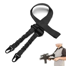 Tactical 2 Point Sling Rifle Adjustable Outdoor Gun Sling Strap with Metal Hook