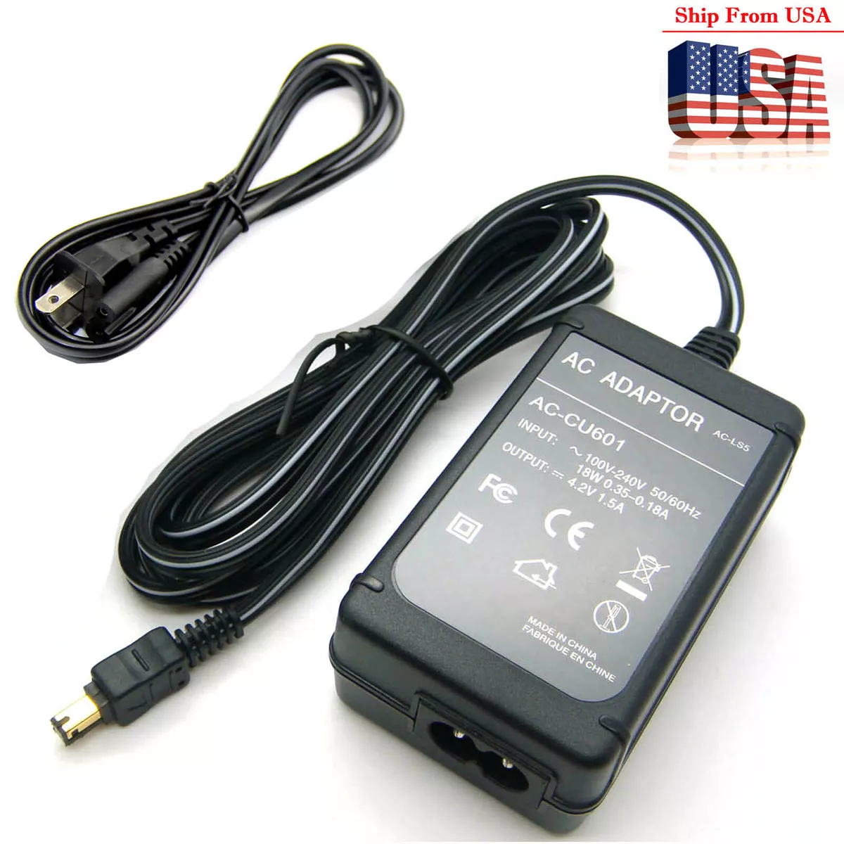 AC Adapter Power Charger For Sony Cyber Shot DSC-L1 DSC-M2 DSC-N1