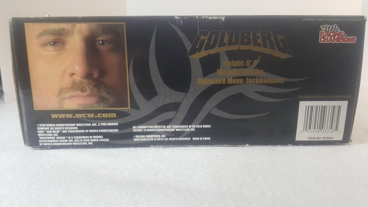 Goldberg 1998 WCW 24K Gold Nitro-Streetrod Racing Champions