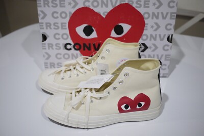 Brannd New Converse CDG COMME DES GARCONS Play White size 10 (man)  12 (women)