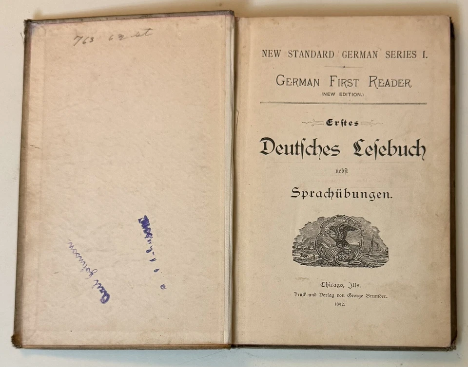 German First Reader - Published in Chicago - 1892 - Image 2 of 2