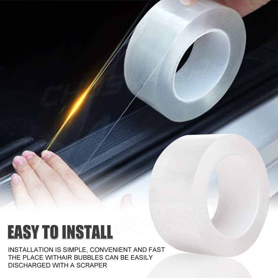 Transparent Vinyl Car Door Sill Scuff Cover Plate Stickers For Toyota