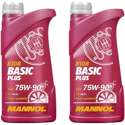 2 LITER MANNOL BASIC PLUS 75W-90 GETRIEBEÖL API GL-4+ GL4+ 501.50 MIL-L 2105