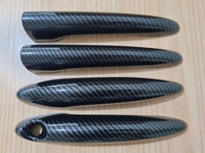 UK STOCK 4 CARBON Look Front & Barn Door Handle Covers MINI Cooper R55 CLUBMAN