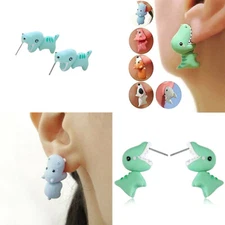 US 1 Pairs Cute Animal Bite-Earring Handmade Polymer Clay-Cute Stud Earrings