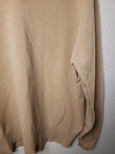 Alan Paine Luxury Knitwear Lambswool V-Neck Pullover UK Size 46 Beige - Picture 5 of 13