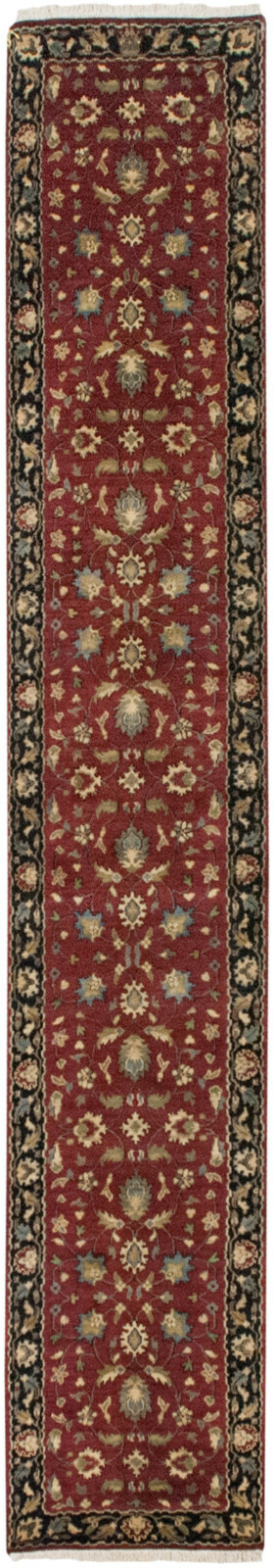 RRA 3x15 Carpet Runner European Floral Design Red & Black Rug 39589 | eBay