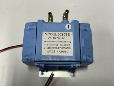 Tested MPL6025SE Linear Diaphragm Compressor Vacuum Pump Model 6025SE 12V 3A