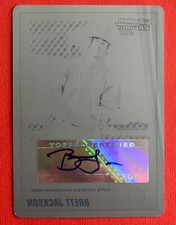 Brett Jackson 2010 Bowman Chrome BLACK PRINTING PLATE AUTO #BCP93 1/1 CUBS