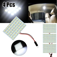 4 Pcs 48 SMD COB LED T10 4W White Light Car Interior Panel Lights Dome Lamp New