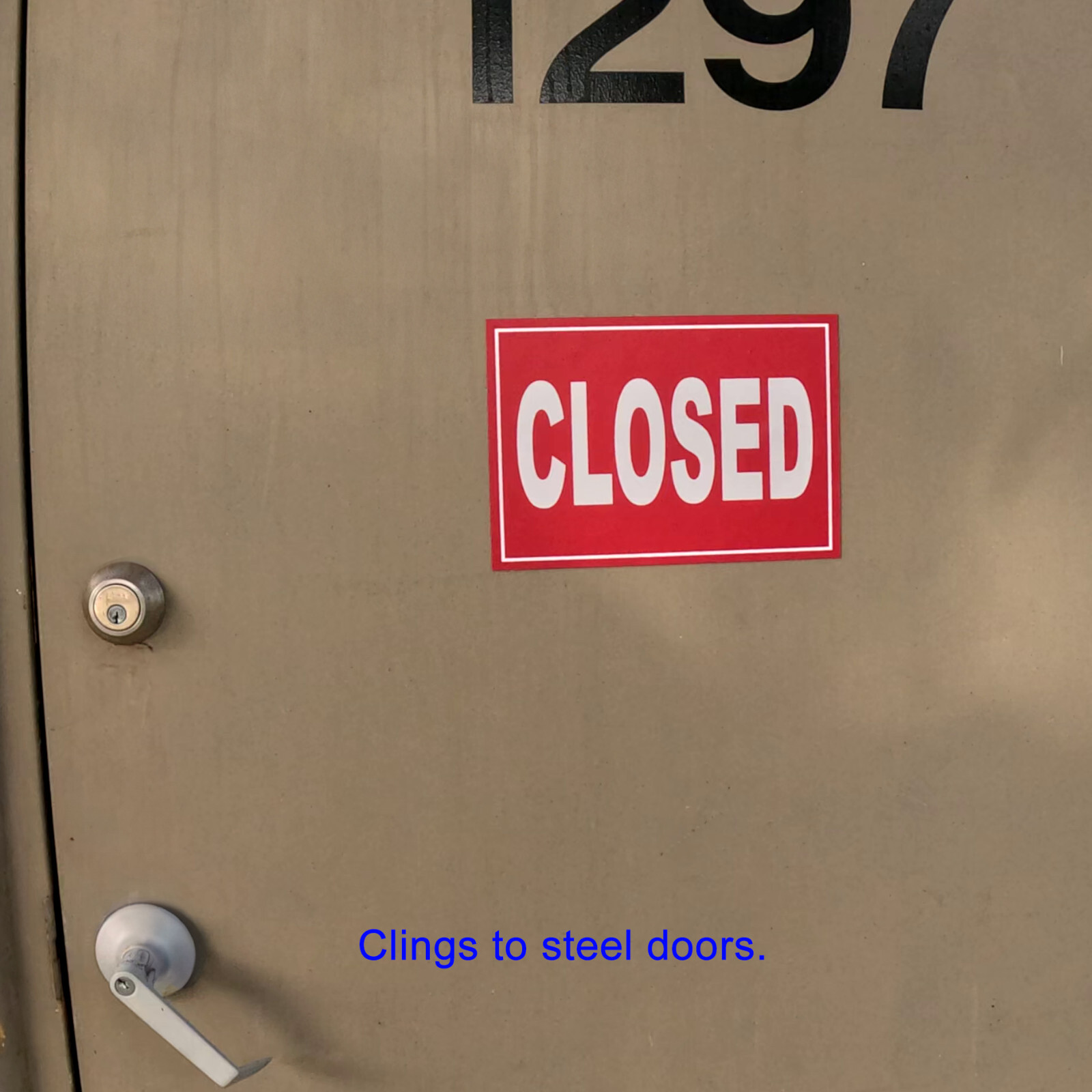 Closed Sign FLEXIBLE MAGNETIC SIGN magnet 7.5x10.75" indoor or outdoor removable