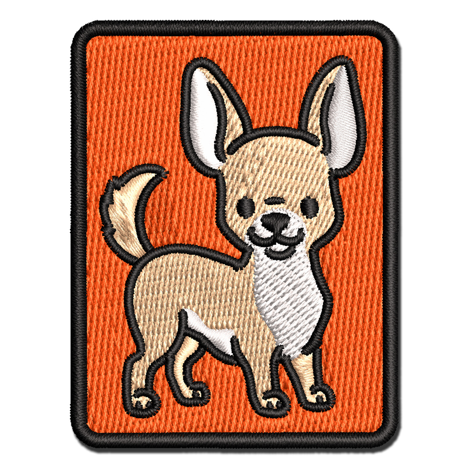 Colorful Embroidered Iron-On Chihuahua Patch for Stunning Applique Designs