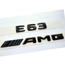 Für Mercedes E63 AMG Embleme Aufkleber Emblem Logo Flache Schwarz Glänzend NEW Für Mercedes E63 AMG Embleme Aufkleber Emblem Logo Flache Schwarz Glänzend NEW