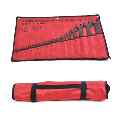 16 Piece 12 Point Metric Combination Wrench Set 6 to 32 mm Thin Wrench Set