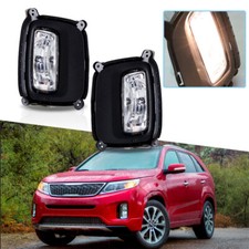 Leftright Front Bumper Fog Lights Lamps With Bezel For 2014-2015 Kia Sorento