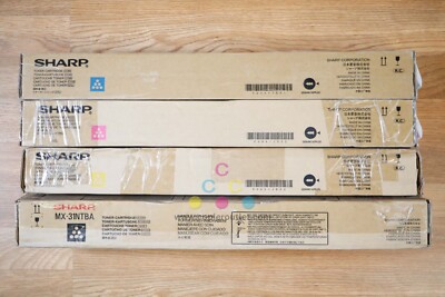 Genuine Sharp MX2600N/MX3100N CMYK MX-31NT Toner Cartridge Set Same Day Shipping