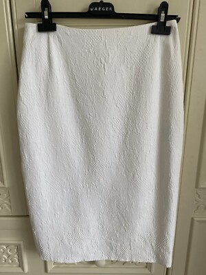 Jaeger white Skirt Uk12 Vgc UK