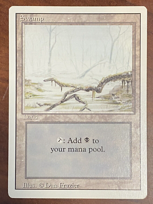 MTG ペンアート『パワー9/ドラゴン/沼』Dan Frazier Moxen Dragon [Version 2] - Dan Frazier - Signed by the Artist