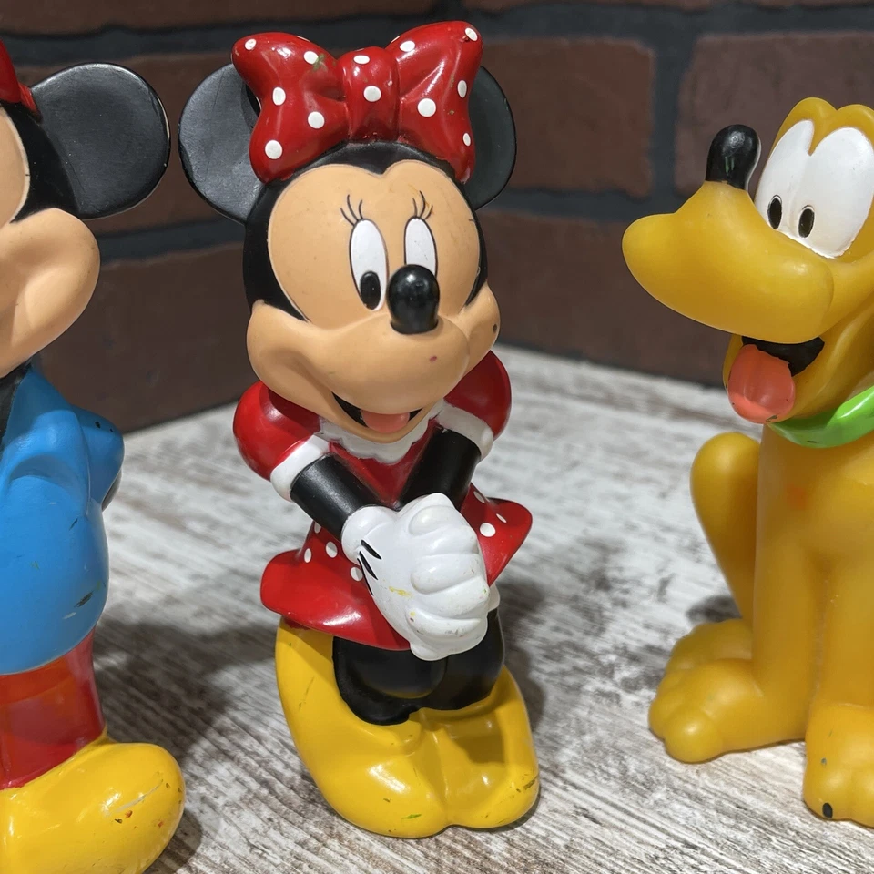 Juego de 5 juguetes de bañera de goma vintage de Mickey Mouse & Friends de Disney Foto 3 de 4