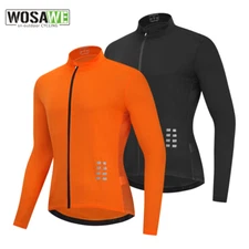 WOSAWE Mens Cycling Jersey Long Sleeve Breathable MTB Road Bike Top Cycle Riding