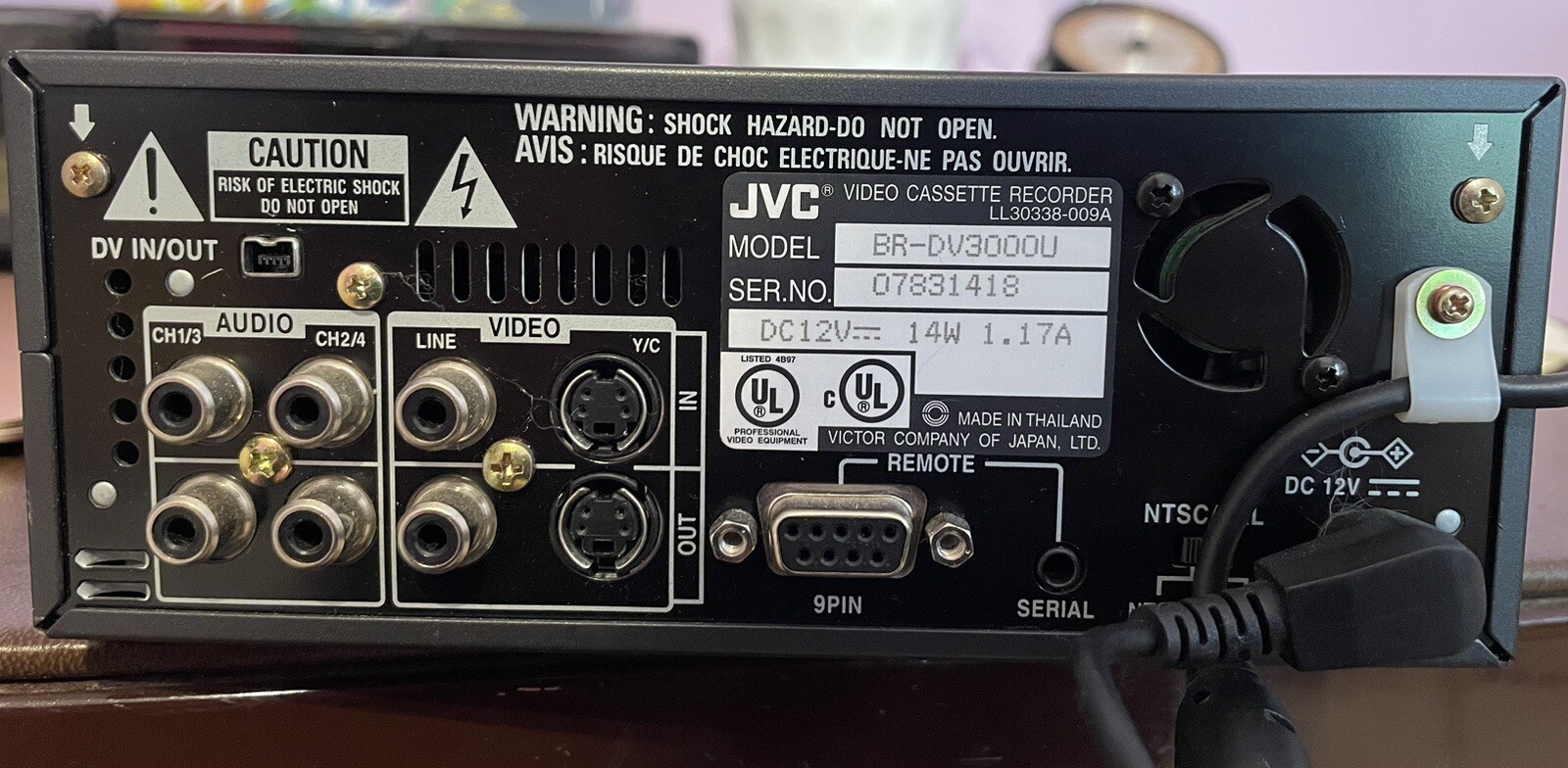 JVC BRDV3000U MINIDV DVCAM NTSC PAL DIGITAL PROFESSIONAL VCR DECK eBay