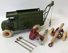 HUBLEY Cast iron BELL TELEPHONE Truck  Accessories : Restored.