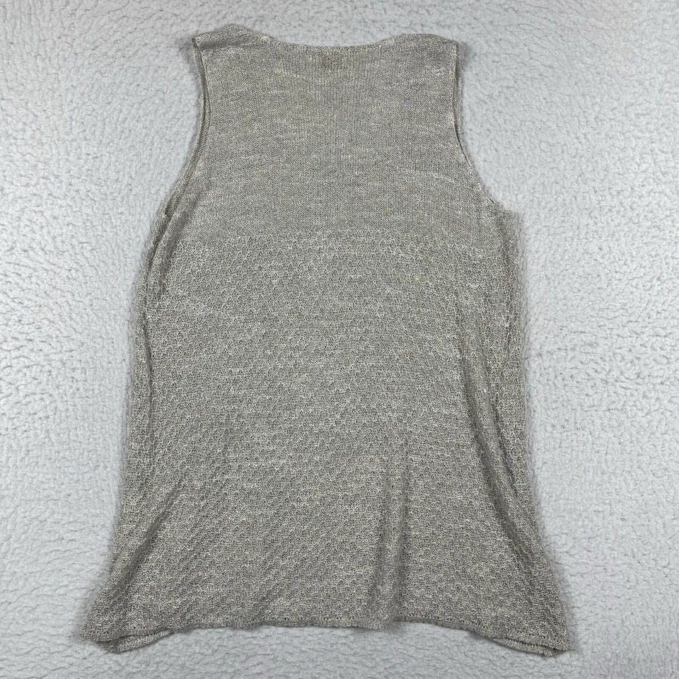 Camisa Sisley Mujer Pequeña Suéter Camiseta sin Mangas Gris Playa Neutro Transparente Carrera Foto 2 de 4