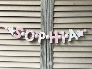 baby name wooden letters