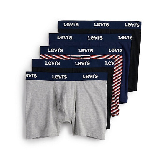 new with tag men's levi's 5-pack cotton stretch boxer briefs Size