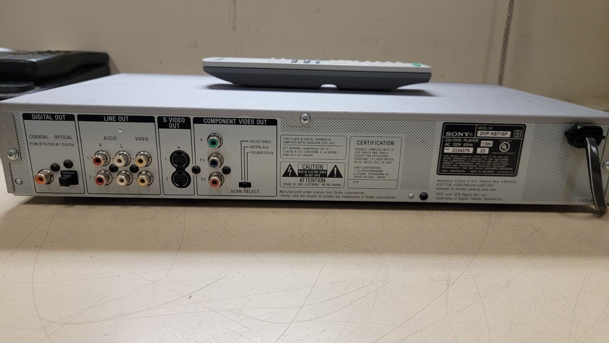 Sony DVD/CD/Video CD Player DVP-NS715P | eBay