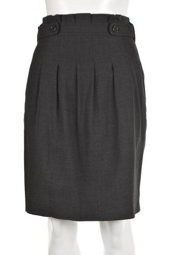 BCBG Maxazria Skirt Size 0 Charcoal Gray Pleated Speckled Knee Length - 第 1/5 張圖片