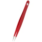 Rubis Tweezers Pointed Elegance Red Swiss Cross 9.5cm 1K001