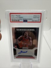 2021-22 Panini Prizm Sensational Signatures Ayo Dosunmu PSA 10 GEM MT Auto 06mc