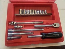 Snap On 17 Piece 1/4 Drive SAE 6 Point Shallo...
