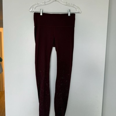 Lululemon Align High-Rise Leggings Size 6 Maroon Patterned