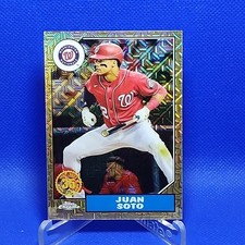 2022 Topps 1987 Chrome Silver Pack Mojo Refractor Juan Soto Shuffle Nationals