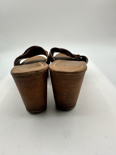 Tory Burch Brown Leather Patti Platform Sandals Sz 7.5 - Picture 3 of 9