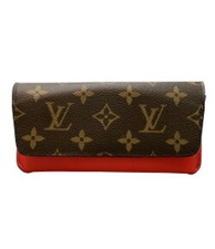 LOUIS VUITTON Monogram Etui Lunette Woody Glasses Case Red GI0372 LV Auth